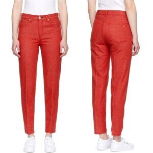 Rag & Bone Jeans Women 26 Bull Red High Rise Tapered Leg‎ Ash Jean Streetwear